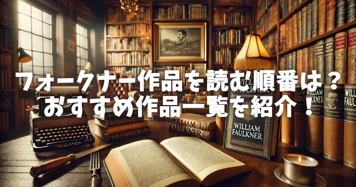 フォークナー作品を読む順番は？おすすめ作品一覧を紹介！